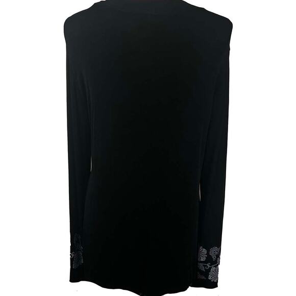 BLACK FRIDAY 50% OFF WHBM Long Cardigan with Floral Detail Size Medium - Picture 6 of 6